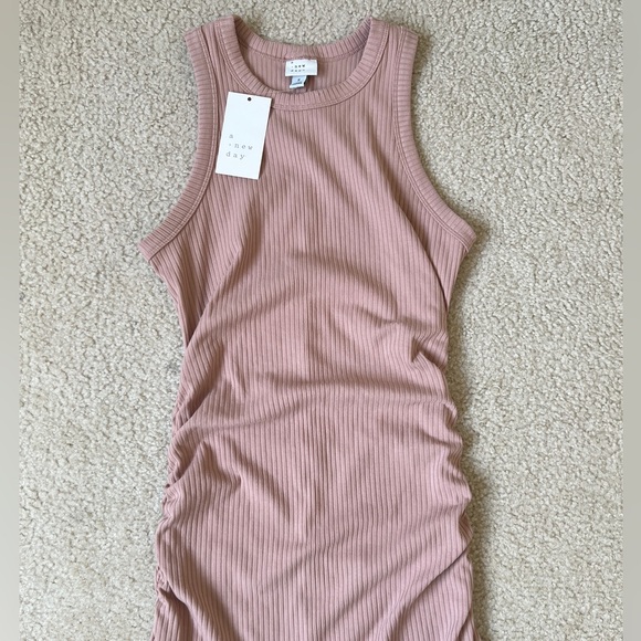 A New Day Ribbed Double Side Ruched Midi Dress - Picture 4 of 6